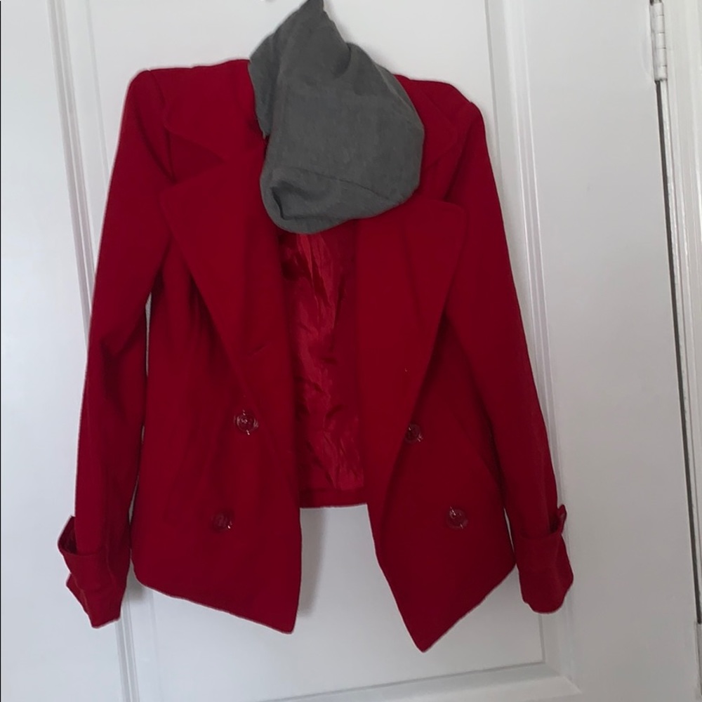 Forever 21 grey Hooded red petty coat